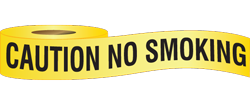 Caution No Smoking Barricade Tape