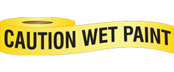 Caution Wet Paint Barricade Tape