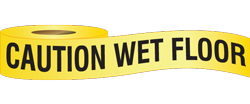 Caution Wet Floor Barricade Tape