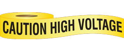 Caution High Voltage Barricade Tape