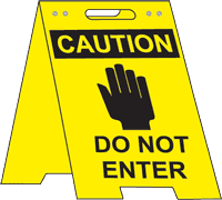 Caution Do Not Enter Floor Stand