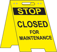 Stop Closed For Maintenance Floor Stand