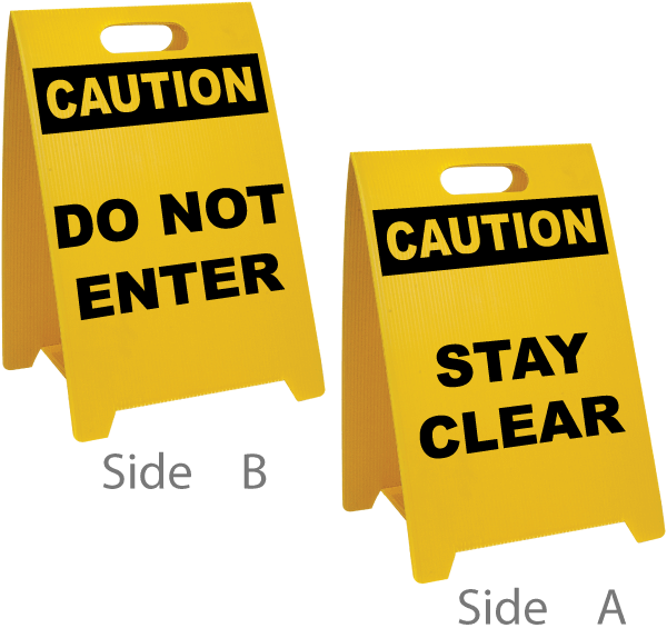 Caution Do Not Enter - Caution Stay Clear Floor Stand