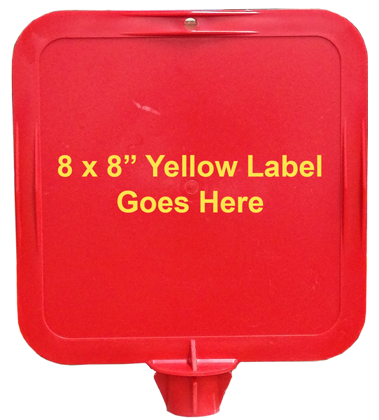 Red Lock-in Sign Frame