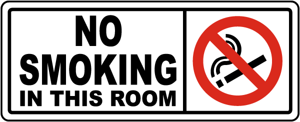 No Smoking In This Room Sign