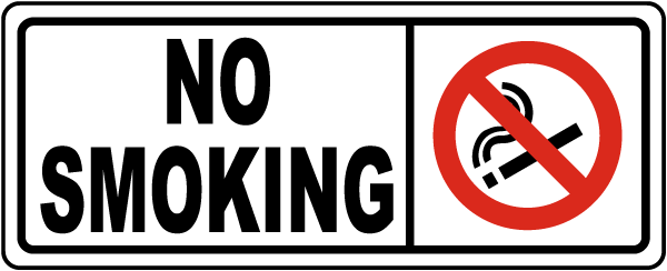 No Smoking Label
