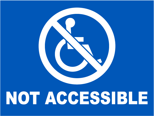 Handicapped Parking Sign-Not Accessible with Prohibition Symbol
