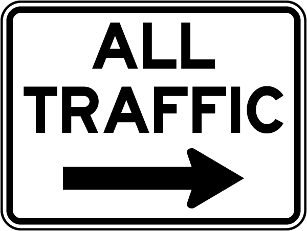All Traffic Sign with right arrow