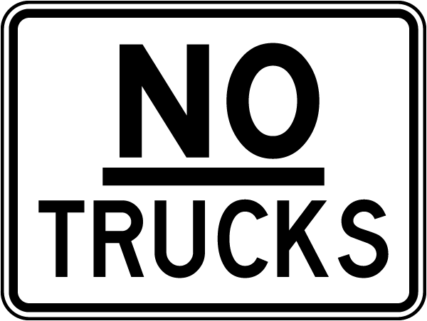 No Trucks Sign