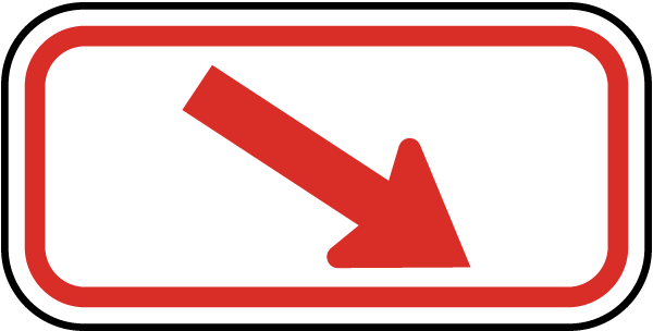 Handicapped Parking Sign-Right Diagonal Arrow