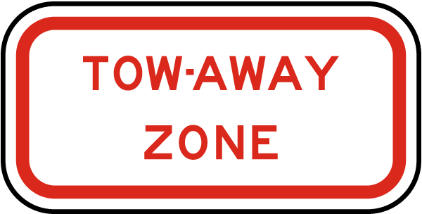 Tow-Away Zone Sign 