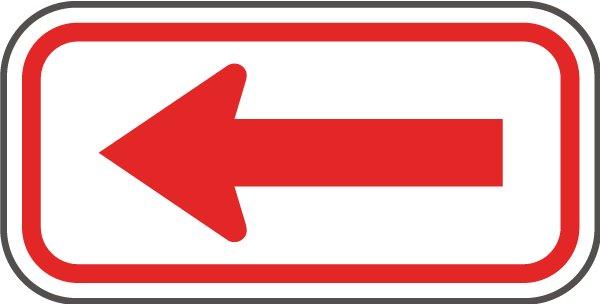 Handicapped Parking Sign-White/Red Arrow