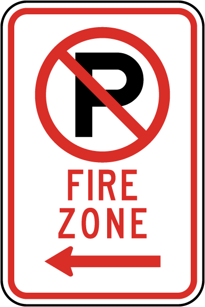 Fire Zone Sign with