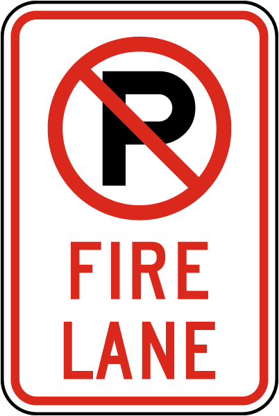 Fire Lane Sign with