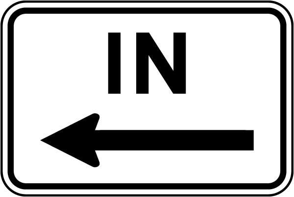In Sign with left arrow