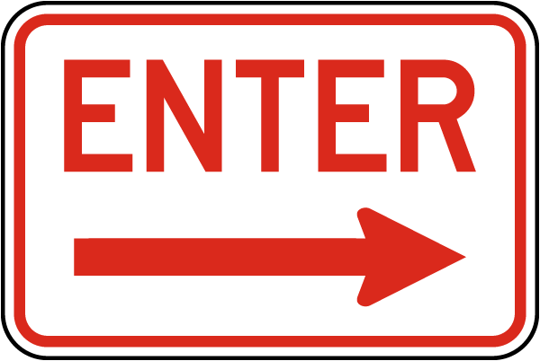 Enter Sign with right arrow