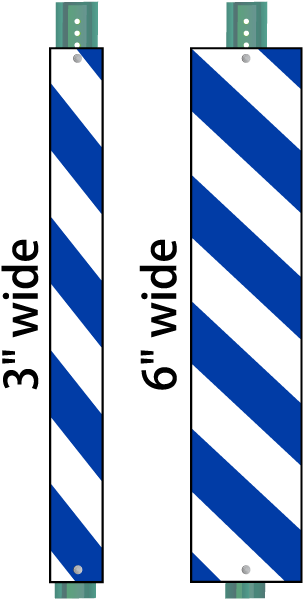 3'' x 30 or 6'' x 30'' Diamond Grade Reflective Panels for U-Channel Posts