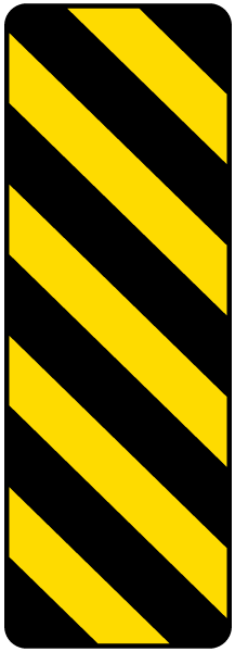 Left Yellow/Black delineator Sign