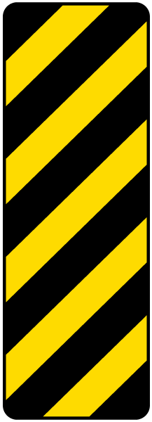 Yellow/Black Right Delineator Panel