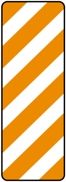White/Orange Right Delineator Panel