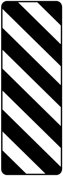 White/Black Left Delineator Panel