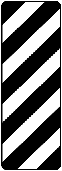White/Black Right Delineator Panel
