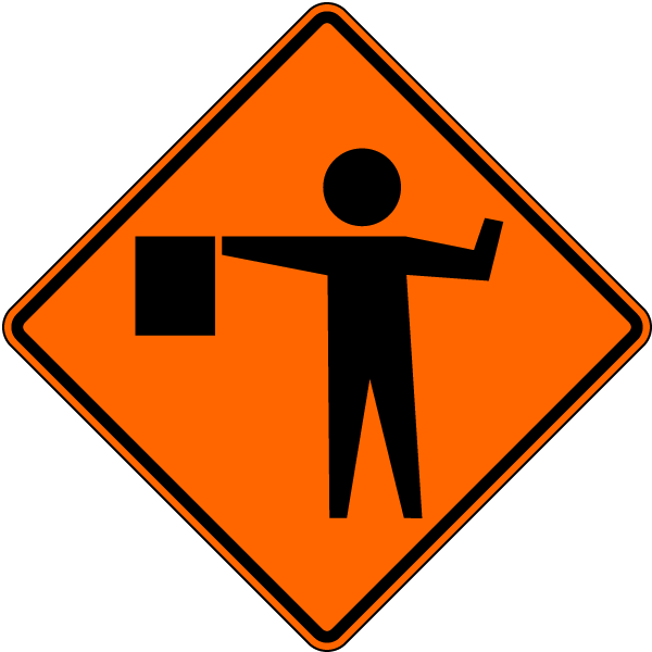 Flagger symbol Sign