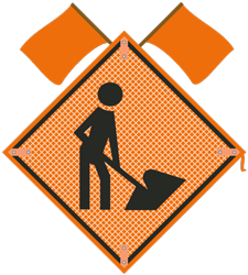 Workers symbol Sign with flags