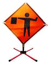 20lb Light Weight & EZ Assembly Trafix Roll-Up Sign Stand