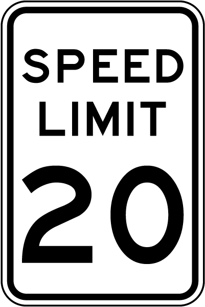 Speed Limit 20 Sign