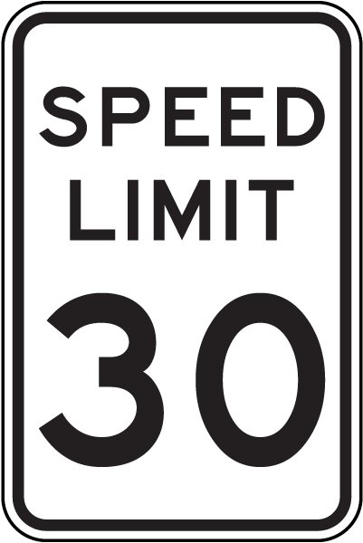 Speed Limit 30 Sign