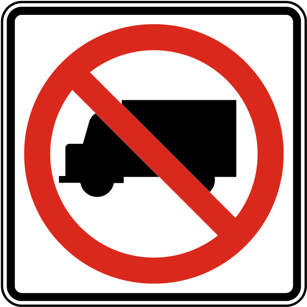 No Trucks symbol Sign 