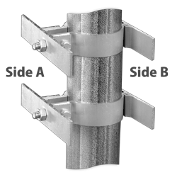 Round Post Aluminum Brackets Set of 2