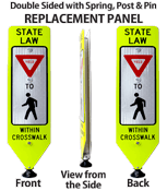 State Law Yield to Pedestrians Crossing Panel