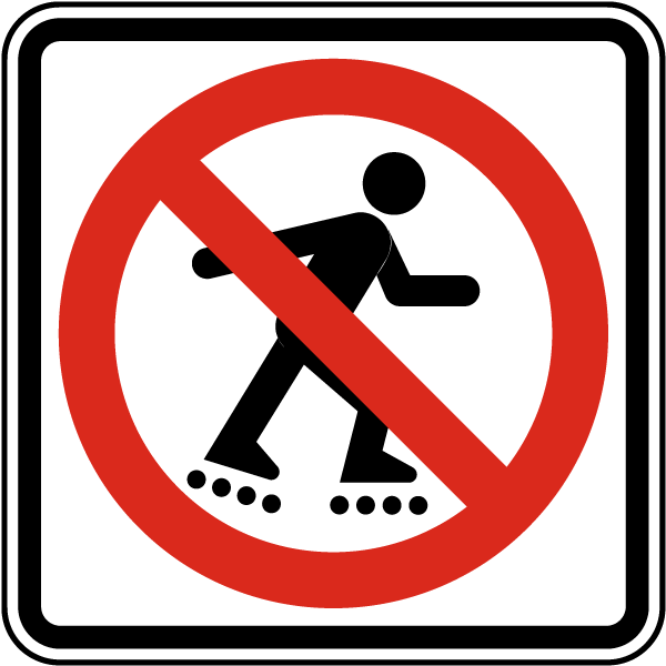 No Rollerblading Symbol