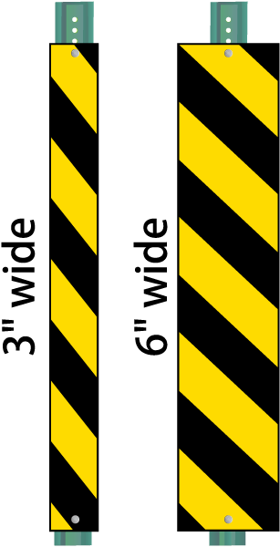 3'' x 30 or 6'' x 30'' Diamond Grade Reflective Panels for U-Channel Posts