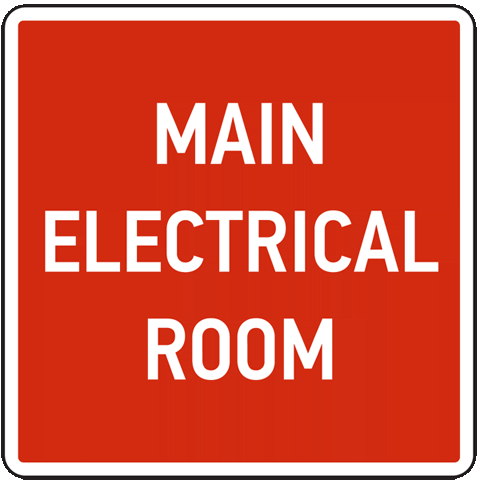 Main Electrical Room Sign