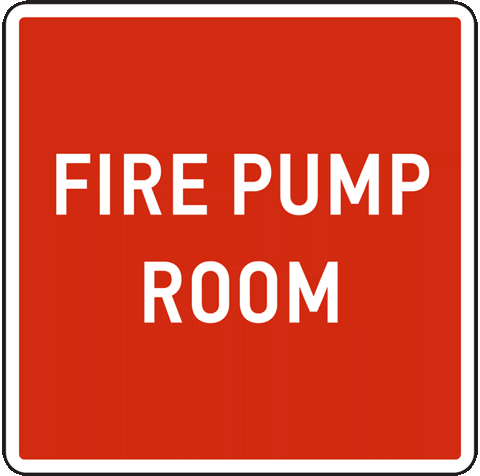 Fire Pump Room Sign