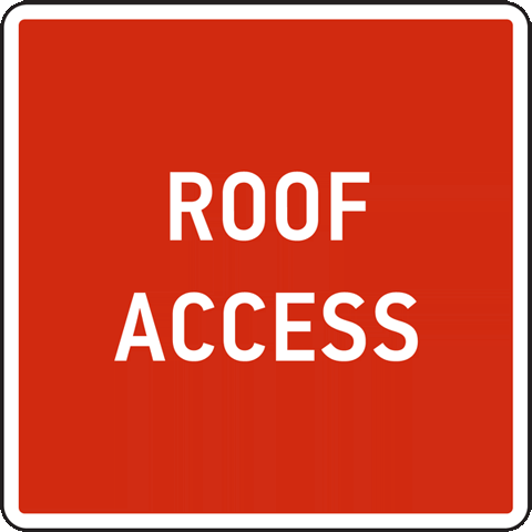 Roof Access Sign