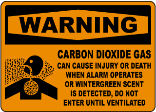 Warning Carbon Dioxide Gas Can Cause Injury Or Death Sign