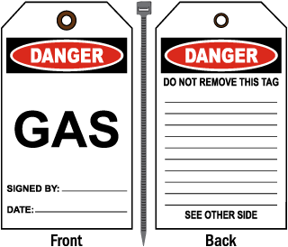 Danger Gas Tag