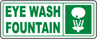 Eye Wash Fountain Sign