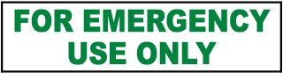 For Emergency Use Only Label