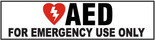 AED For Emergency Use Only Label