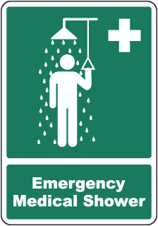 Emergency Medical Shower Sign