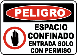 Peligro, Espacio Confinado Entrada Solo Con Permiso