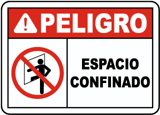 Peligro Espacio Confinado sign