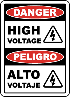 Danger High Voltage sign