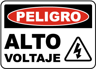 Peligro, Alto Voltaje. sign
