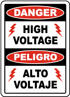 Danger High Voltage sign